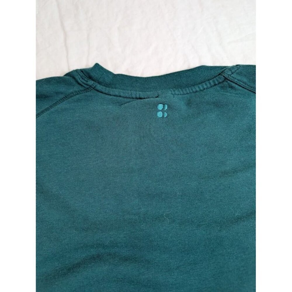 Sweaty Betty women's size XS dark green long sleeve crop sweatshirt F9 - Picture 7 of 7